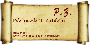 Pánczél Zalán névjegykártya